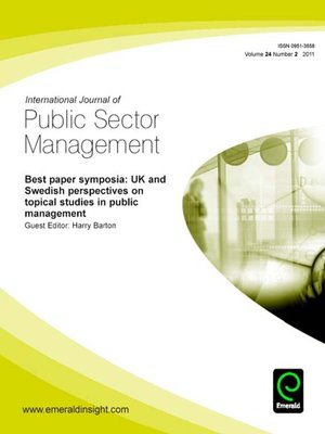cover image of International Journal of Public Sector Management, Volume 24, Issue 2